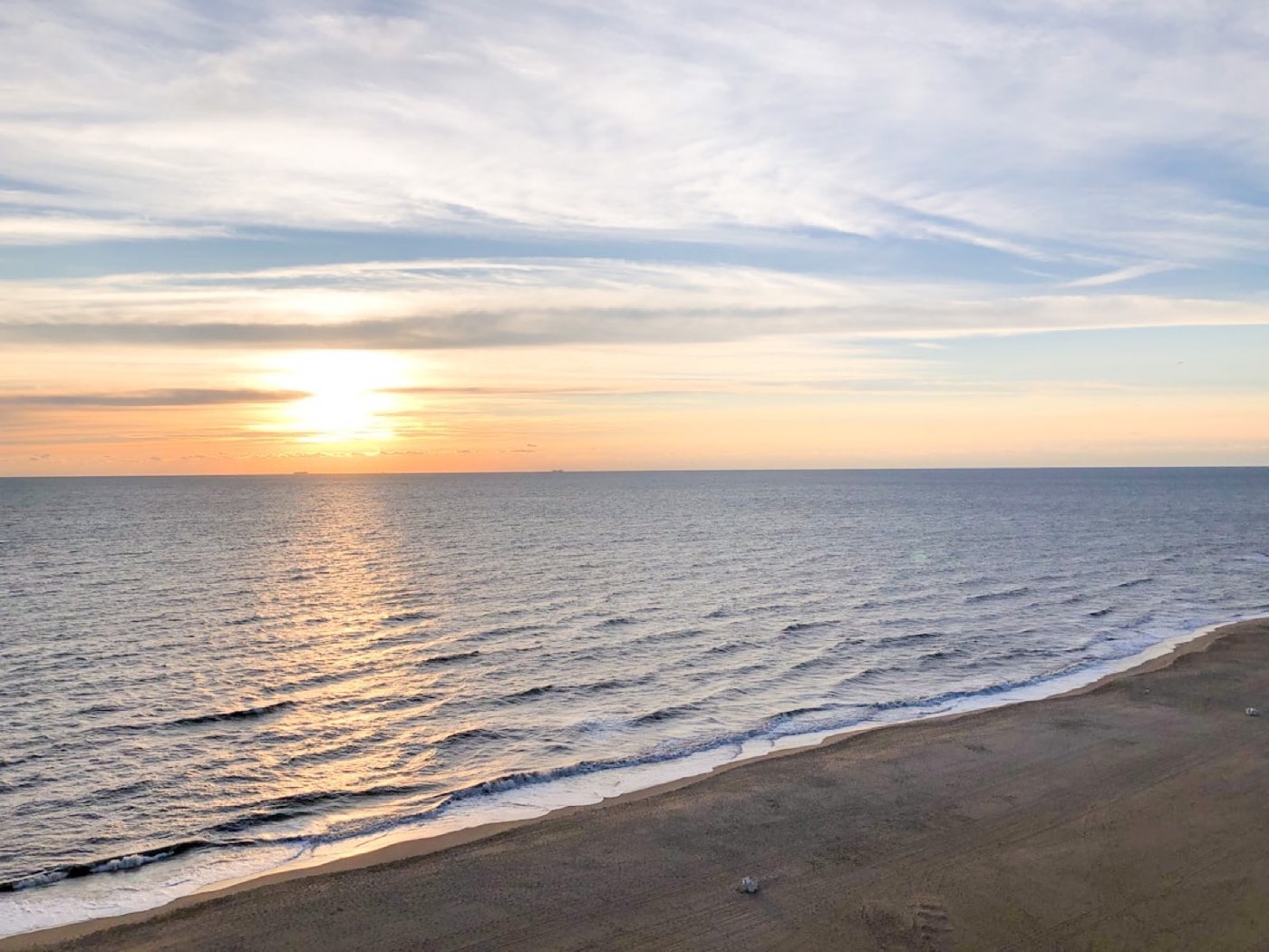 Sunrise over the Virginia Beach Oceanfront, a short walk from Arboretum